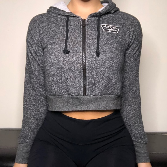 vans hoodie crop top
